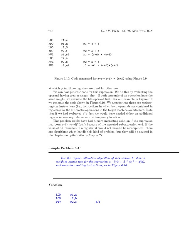 Compiler Design: Theory, Tools, and Examples - Page 218